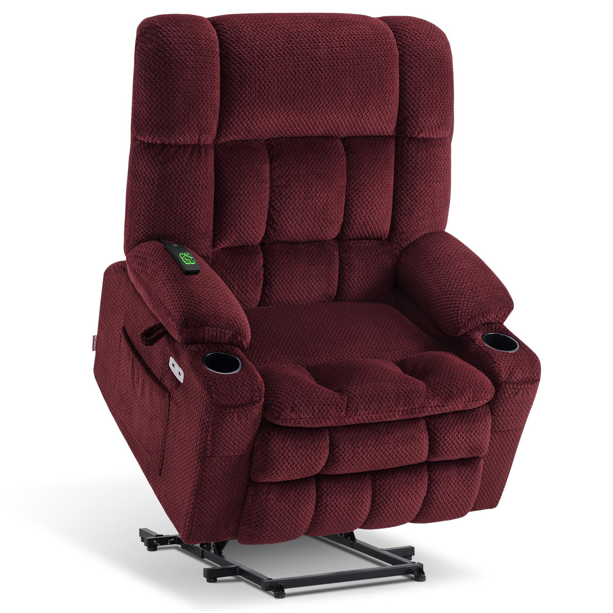 MCombo Oversized Dual Motor Electric Power Lift Recliner with Heat & Massage - Infinite Position Chair for Elderly